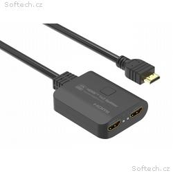 PremiumCord HDMI 2.0 Mini Splitter 1-2 Pigtail 4Kx