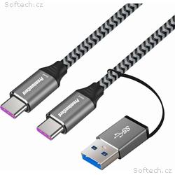 PremiumCord USB-C kabel (USB 3.2, 5A, 20Gbit, s) 2
