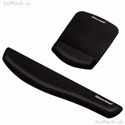 Podložka pod myš a zápěstí Fellowes PlushTouch čer
