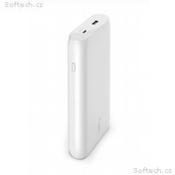 Belkin powerbanka 20 000 mAh 30W PD bílá