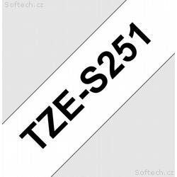 TZE-S251, bílá, černá, 24mm