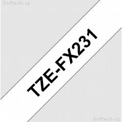 TZE-FX231, bílá, černá, 12 mm