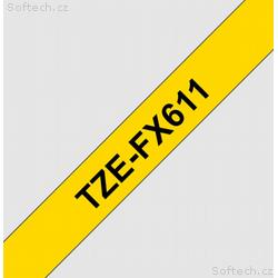 TZE-FX611, žlutá, černá, 6mm