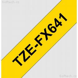 TZE-FX641, žlutá, černá, 18mm