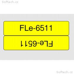 Brother FLE-6511, erná na žluté, 21 mm šířka