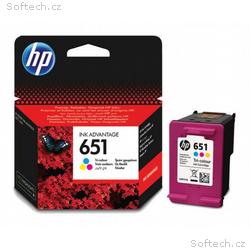 HP 651 3barevná ink kazeta, C2P11AE