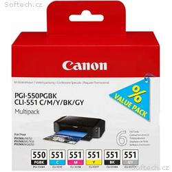 Canon PGI-550 + CLI-551 C, M, Y, BK, GY Multi pack