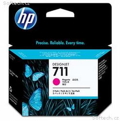 HP no 711 - purpurová ink. kazeta - 3pack, CZ135A