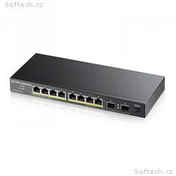 ZYXEL 10xGb, 2xSFP 8xPOE switch GS1100-10HP v2