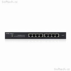 Zyxel GS1900-8 v2, 8 port GbE L2 smart switch, des