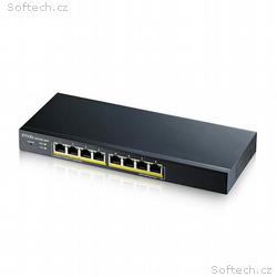 Zyxel GS1900-8HP, 8-port GbE L2 PoE Smart Switch, 