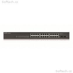 ZYXEL 24xGb 2xSFP fanless rack web sw.GS1900-24 v2