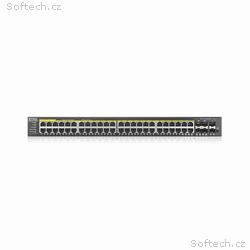 ZYXEL GS2220-50HP, 48port Gb L2 Switch, 1 GbE Upli
