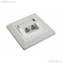 Zásuvka Solarix CAT5E UTP 2 x RJ45 pod omítku bílá