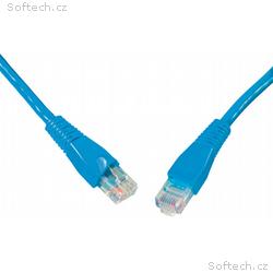 SOLARIX patch kabel CAT5E UTP PVC 0,5m modrý snag-