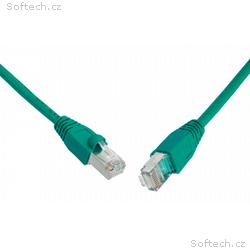 SOLARIX patch kabel CAT6 UTP PVC 1m zelený snag-pr