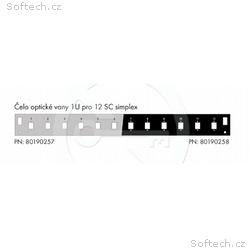 Čelo optické vany 1U pro 12 SC simplex BK