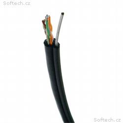 DATACOM UTP drát Cat5e 50m samonosný OUTDOOR blk