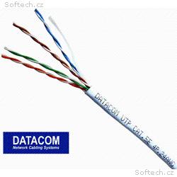 DATACOM UTP kabel drát CAT5E PVC 305m box, bílý 