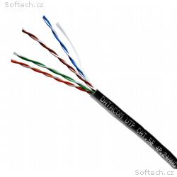DATACOM UTP drát CAT5E PE, Fca 305m box černý OUTD