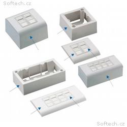 DATACOM Modul.dat.zásuvka UTP CAT5E 4xRJ45 na i po