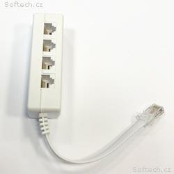 DATACOM Rozčtverka UTP CAT3 4xRJ45 (8p2c-1M, 4F)