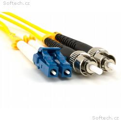 Optický patchkabel duplexní, LC-ST 9, 125um SM, 1m