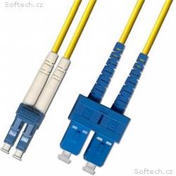 Optický patchkabel duplex, LC, UPC-SC, UPC 09, 125
