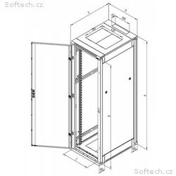 Stojanový rozvaděč 42U (š)600x(h)900, rozebírateln
