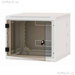 19" rozvaděč dvoudílný 9U, 295mm celoskleněné dveř
