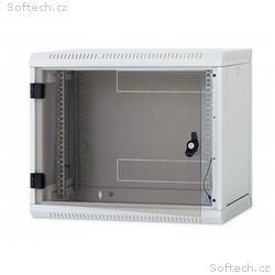 Nástěnný rack RUA 9U, 400mm odn.boč+skl.dv.