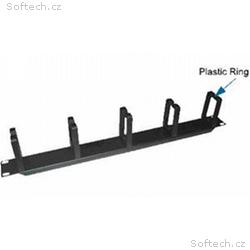 19" vyvazovací panel 1U 5x tvrdé plast. oko 3x6cm