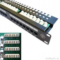 DATACOM Patch panel 24x RJ-45, Cat5e UTP, 19" s vy