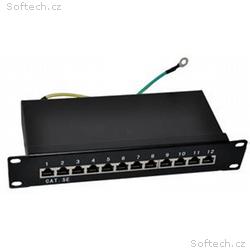 Patch panel 10“ STP Cat5e 12 portů