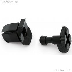 19" záslepka 1U plastový zámek, síto 75%-4mm