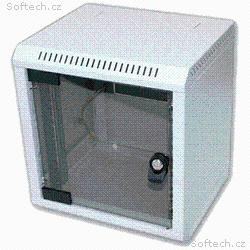 10" rack jednodílný 9U, 260 TRITON šedý dveře sklo