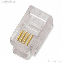 DATACOM Konektor RJ10 UTP lanko 4p4c bal.10ks