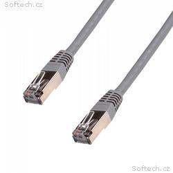 DATACOM Patchkabel 1m, FTP, Cat5e, RJ45, šedý