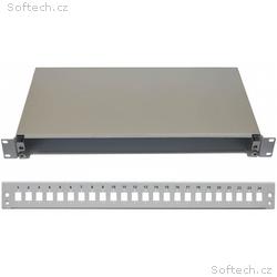 19" Optická vana 24xSC simplex včetně kazety šedá