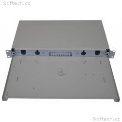 19" Optická vana 12xSC simplex včetně kazety šedá