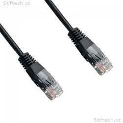 DATACOM Patch cord UTP CAT5E 1m černý