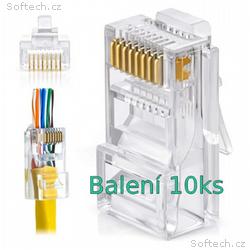 W-Star Konektor UTP RJ45EZ Cat5e 10ks pozlacený 5S