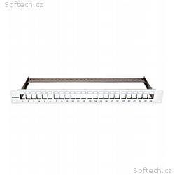 19" patchpanel pro max. 24 keystone, neosazený,1U,