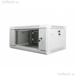 Nástěnný rack 19" 4U 600X450mm šedý flat pack