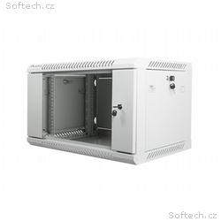Nástěnný rack 19" 6U 600X450mm šedý flat pack