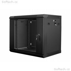 Nástěnný rack 19" 9U 600X450mm černý flat pack