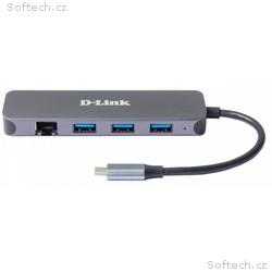 D-Link 5-in-1 USB-C Hub with Gigabit Ethernet, Pow