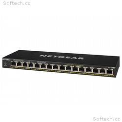 NETGEAR 16PT GE UNMANAGED SWCH W, POE, POE+