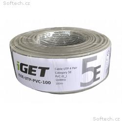 Instalační kabel iGET CAT5E UTP PVC Eca 100m, role