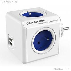 Zásuvka PowerCube ORIGINAL USB, Blue, 4 rozbočka, 